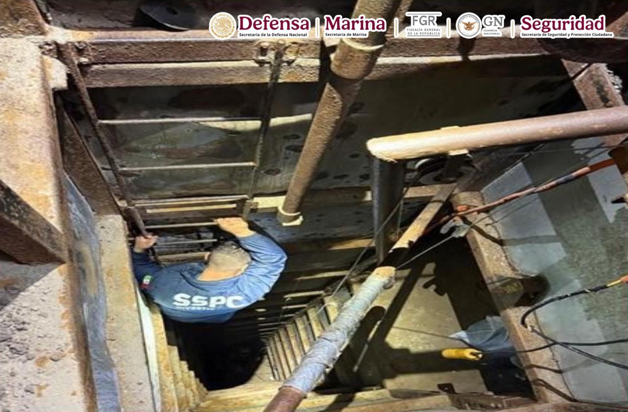 En Baja California, durante cateo inhabilitan túnel que conectaba con Estados Unidos